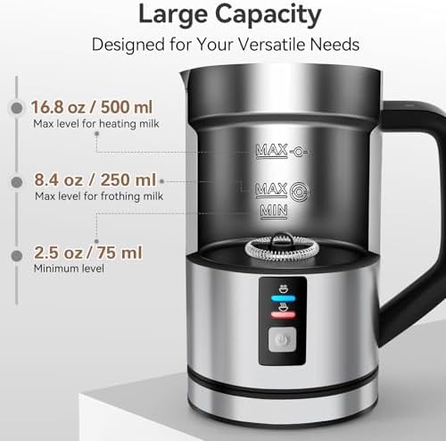 Automatic stainless steel milk warmer and frother — photo 4