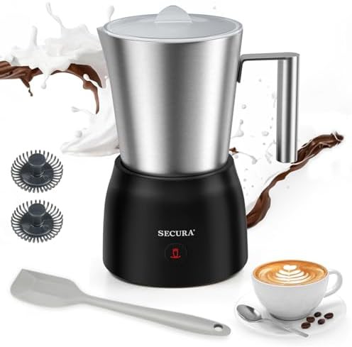 Modern stainless steel hot and cold foam maker