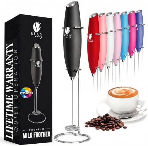 Black high speed handheld coffee mixer