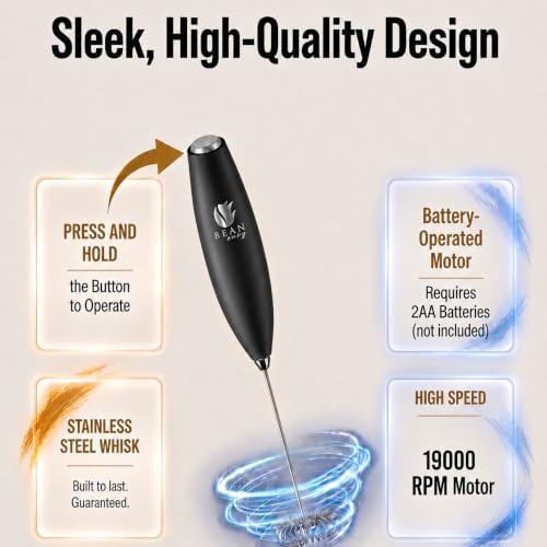 Black high speed handheld coffee mixer — photo 5