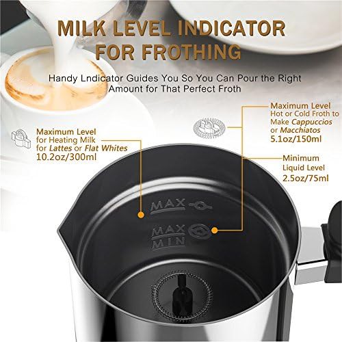 Stainless steel silver automatic milk foamer — photo 3