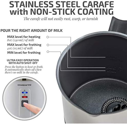 White automatic shutoff milk frother — photo 3