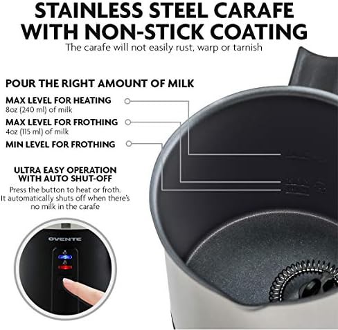 Black automatic shutoff milk frother — photo 3