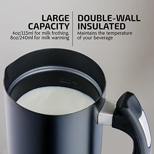 Black double wall milk frother — photo 3