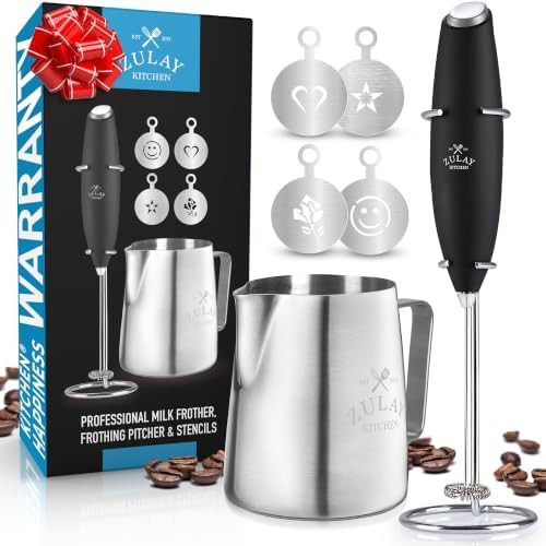OG black barista kit with frothing pitcher
