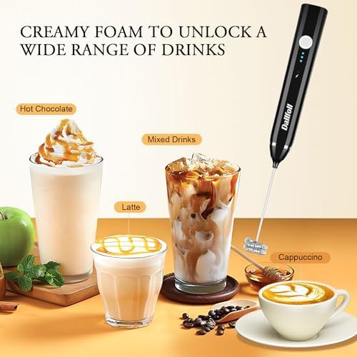 Rechargeable stainless steel milk foamer wand — photo 5