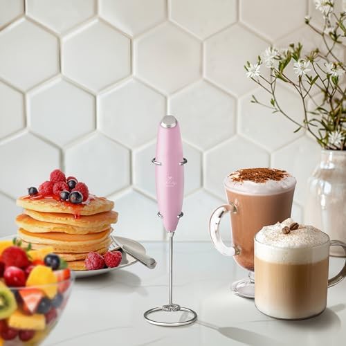 Innocent pink handheld mixer with titanium motor — photo 4