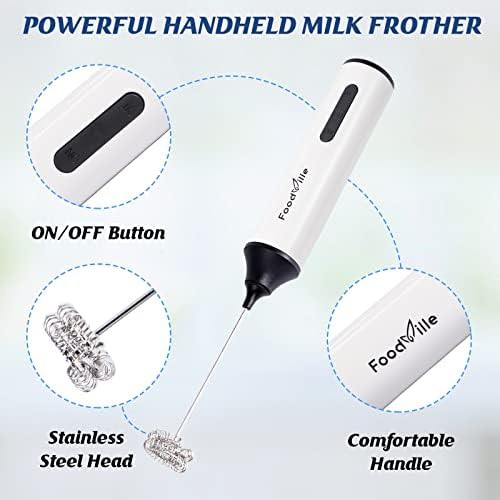 White Rechargeable Frother with Balloon Whisk — photo 3