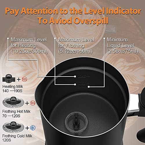 Automatic black milk steamer and warmer — photo 3