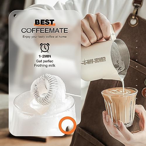 Black rechargeable handheld milk frother — photo 5