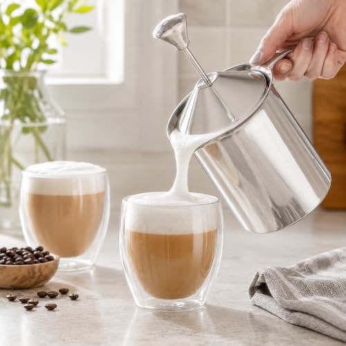 Cabilock 400cc stainless steel manual frother — photo 5
