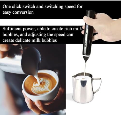 Black handheld USB rechargeable frother wand — photo 5