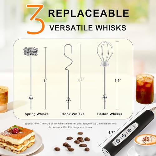 Stainless steel rechargeable handheld frother — photo 5