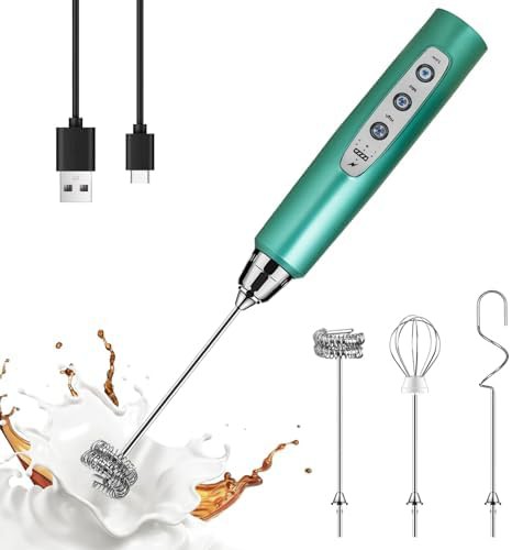Green Rechargeable Three Head Whisk