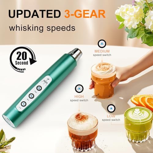 Green Rechargeable Three Head Whisk — photo 3