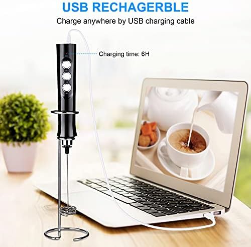 Rechargeable Three Speed Handheld Frother — photo 3