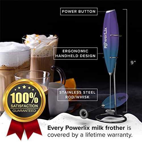 Purple and turquoise handheld foam maker with stand — photo 3