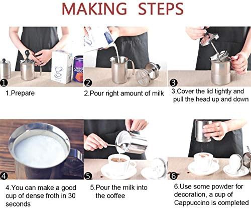 Stainless Steel Double Layer Manual Frother — photo 3