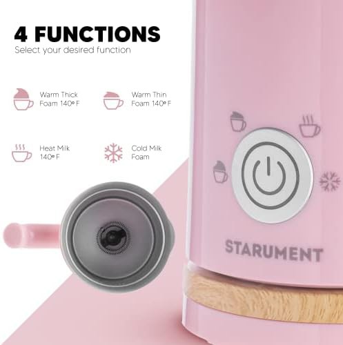 Pink automatic milk foamer and heater — photo 4