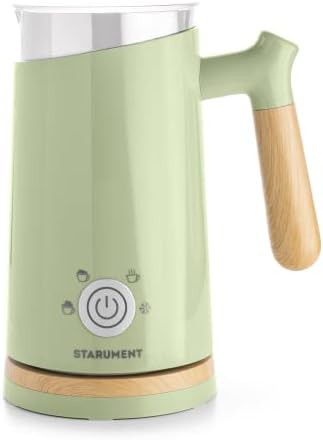 Green automatic milk steamer and foamer