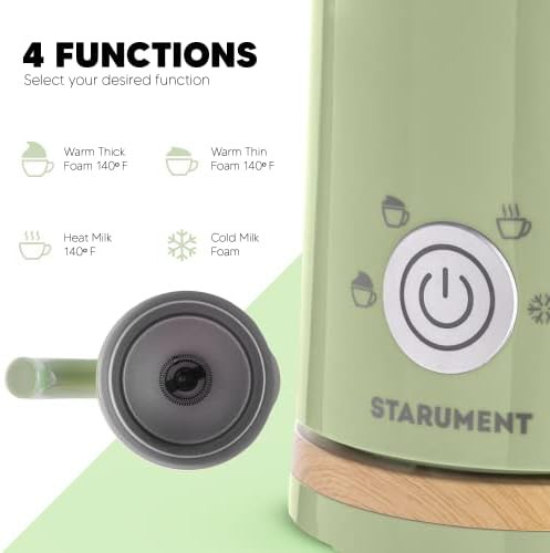 Green automatic milk steamer and foamer — photo 4