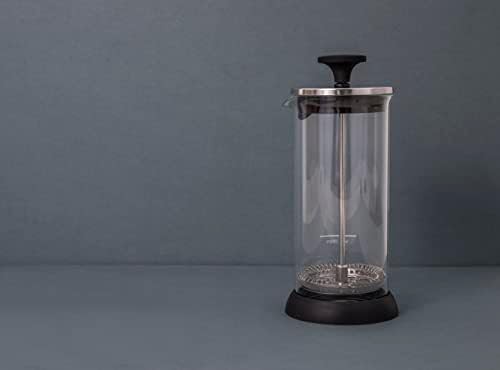 Black Glass Manual Milk Frother 400ml — photo 3