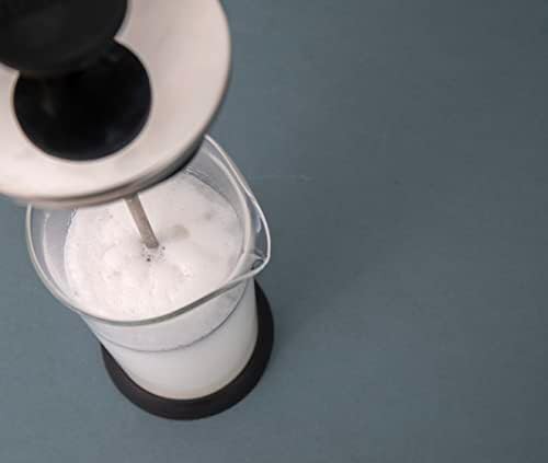 Black Glass Manual Milk Frother 400ml — photo 4
