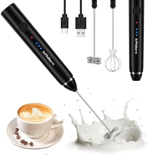 Black mini rechargeable electric coffee wand