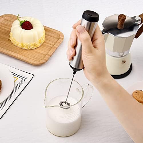 Rechargeable Silver Handheld Frother with Bracket — photo 4
