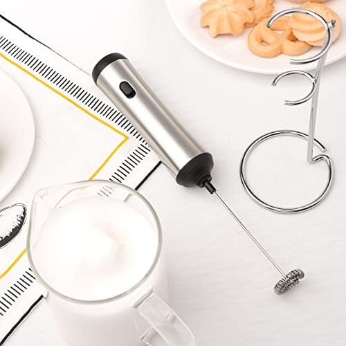 Rechargeable Silver Handheld Frother with Bracket — photo 5