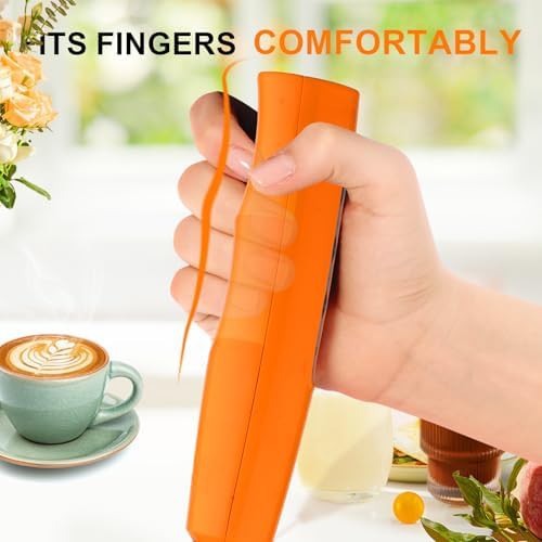 Fluorescence orange detachable rechargeable frother — photo 4