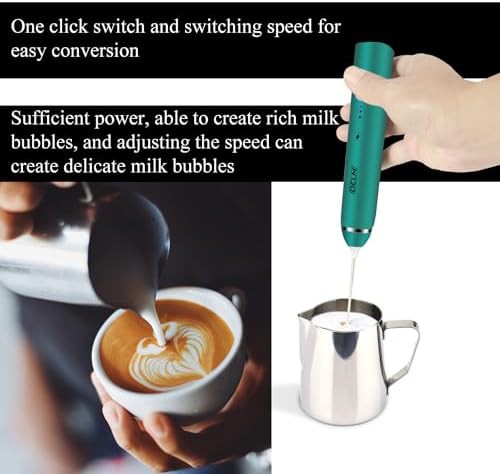 Green handheld USB rechargeable frother wand — photo 5