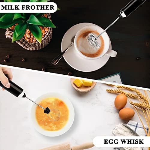 Detachable double whisk milk frother black — photo 5