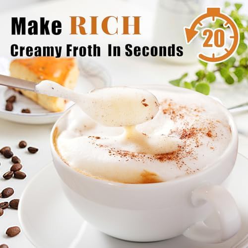Granite green rechargeable electric milk frother — photo 4