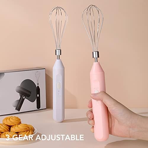 White USB charging milk frother — photo 5