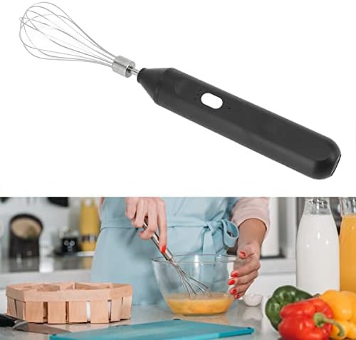 Black mini USB milk frother — photo 3