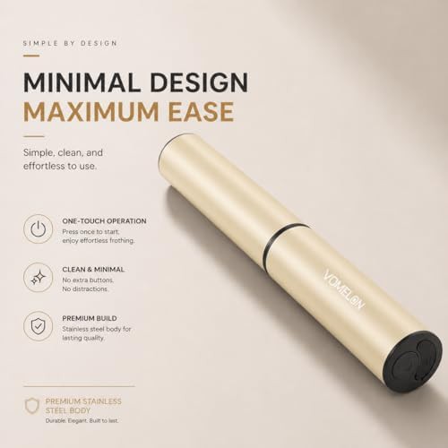 Beige rechargeable handheld drink mixer — photo 4