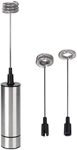 Rechargeable stainless steel handheld milk frother