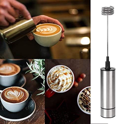 Rechargeable stainless steel handheld milk frother — photo 4