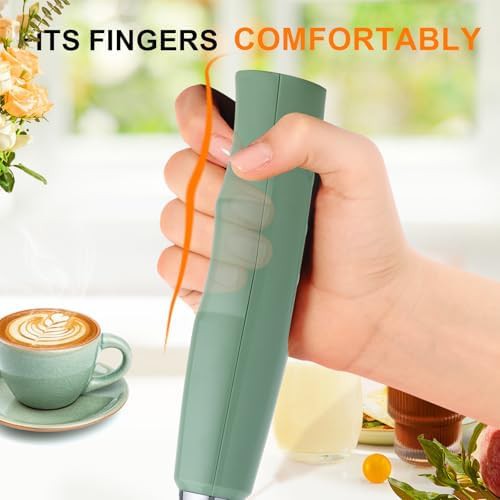 Granite rechargeable milk frother with holder — photo 5