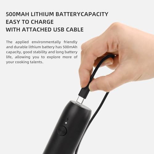 Mini Black Rechargeable Mixer with Stand — photo 3