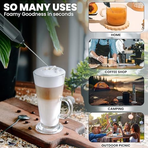 Handheld Coffee Frother with Stand — photo 3