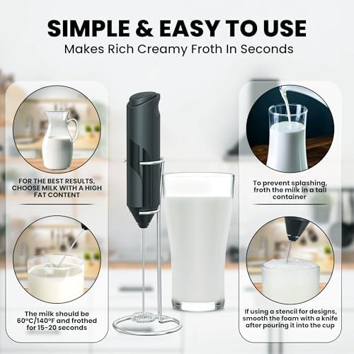 Handheld Coffee Frother with Stand — photo 4