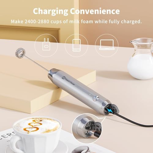 LunaFro Cordless Handheld Frother with Stand — photo 3