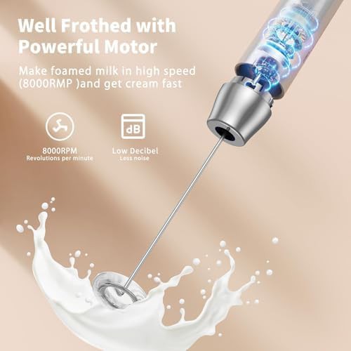 LunaFro Cordless Handheld Frother with Stand — photo 4