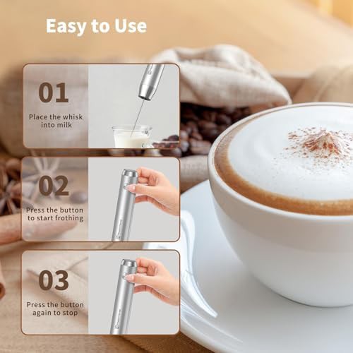LunaFro Cordless Handheld Frother with Stand — photo 5