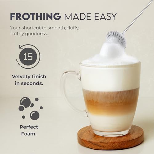 Crisp mint stainless steel frother wand — photo 3