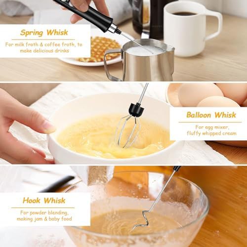 Rechargeable Triple Whisk Frother with Storage Stand — photo 3