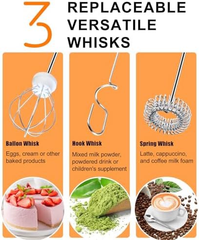 Mini USB rechargeable milk frother with stand — photo 3