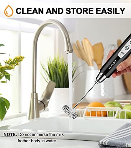 Mini USB rechargeable milk frother with stand — photo 4